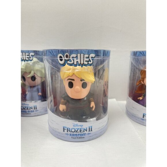 FROZEN II OOSHIES DISNEY 4” Elsa Olaf Kristoff & Anna Figures Dolls 4- pack - Picture 2 of 7